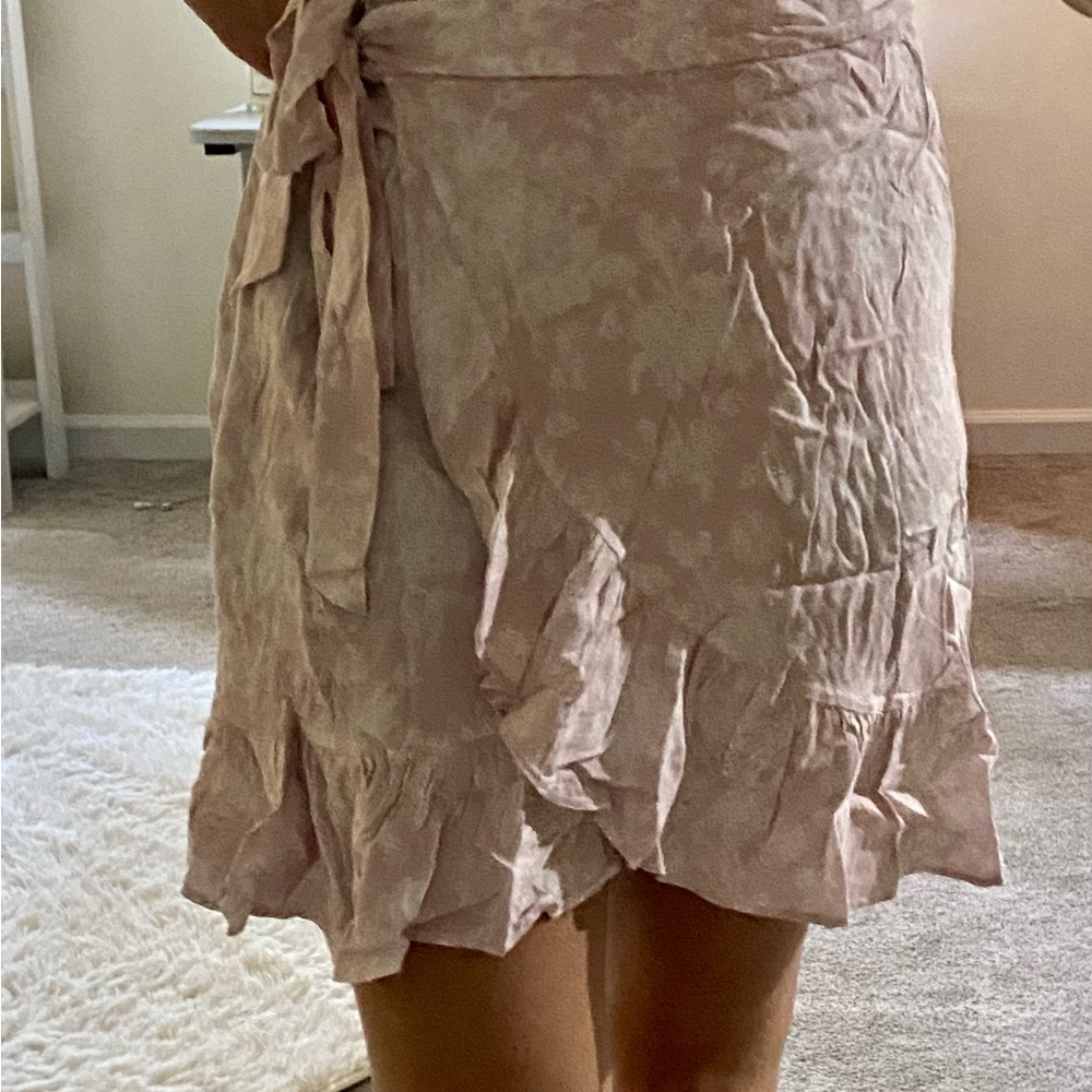 Large No Comment Pink Wrap Skirt